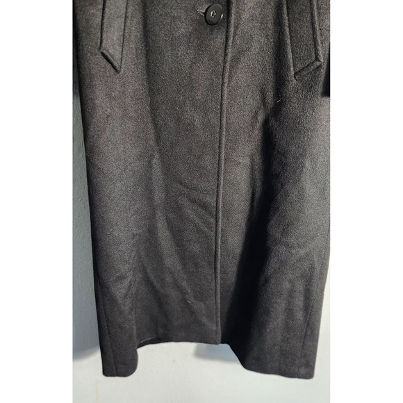 Vintage Cassidy Petite Hand-Tailored Women's 100% Wool Trench Coat Size 2 Black - Picture 5 of 9